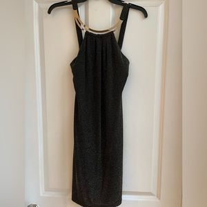 Parisian Collection Dark sparkled dress with necklace feature